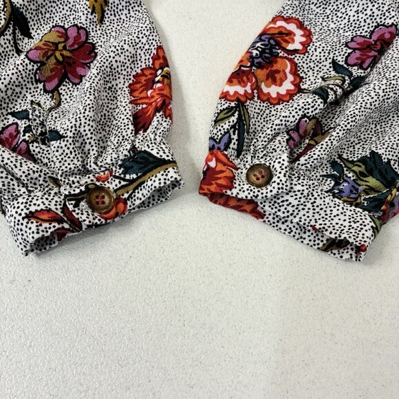 Anthropologie Maeve Janie Peplum Peasant Top Womens 6 Long Sleeve Crochet - Picture 11 of 12